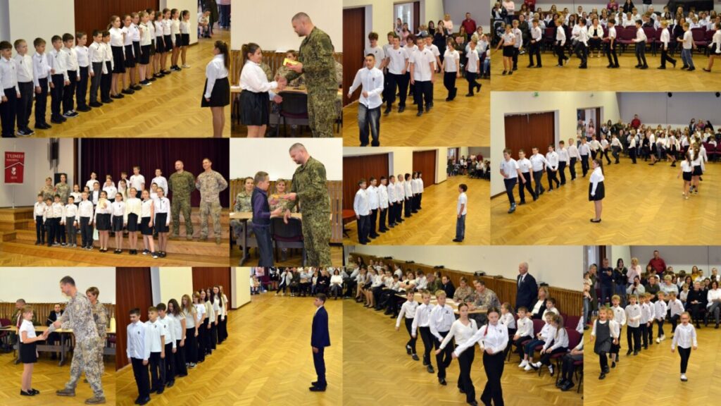 Ierindas skate Tumes pamatskolā - kolāža