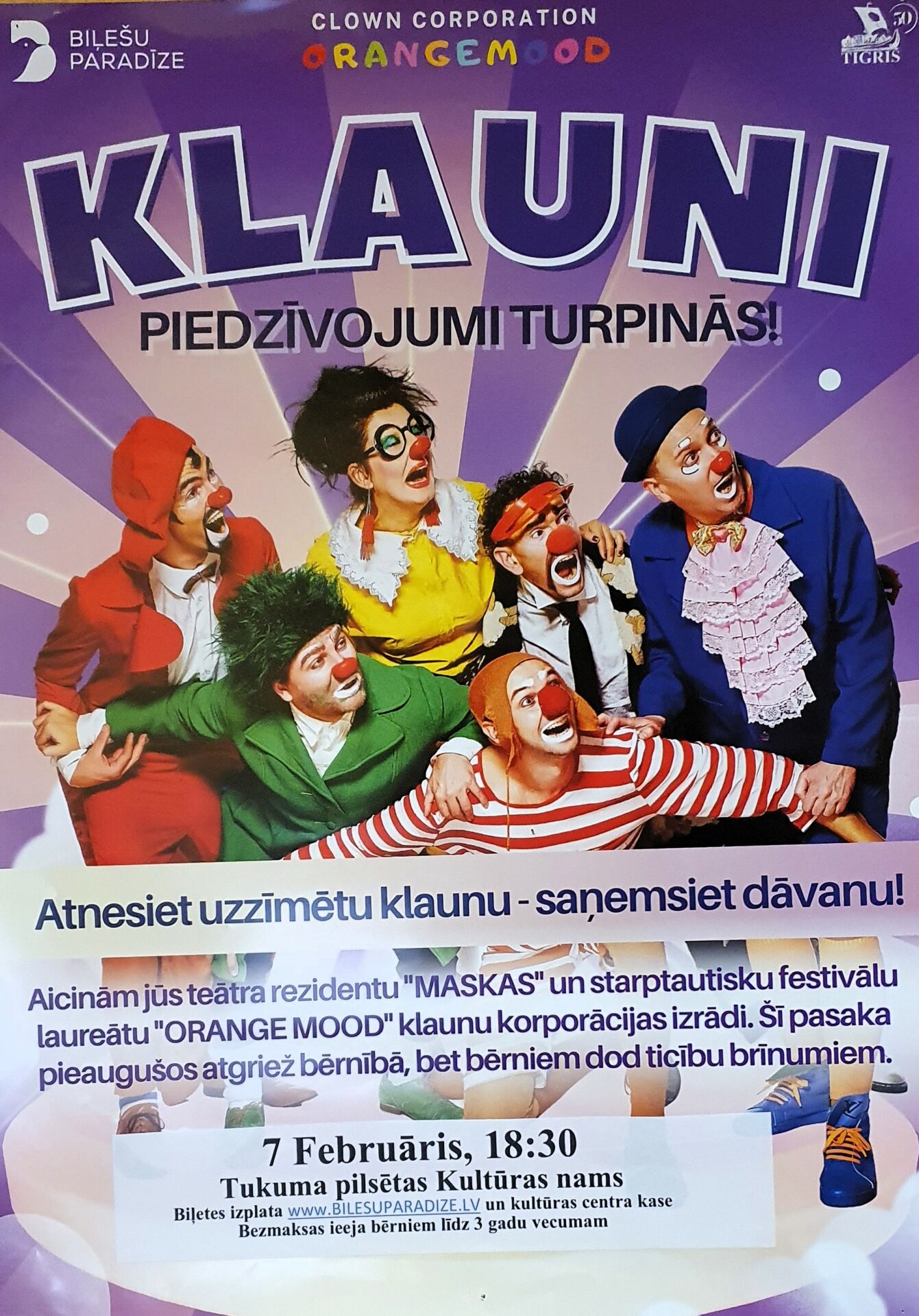 Afiša - klauni, piedzīvojumi turpinās