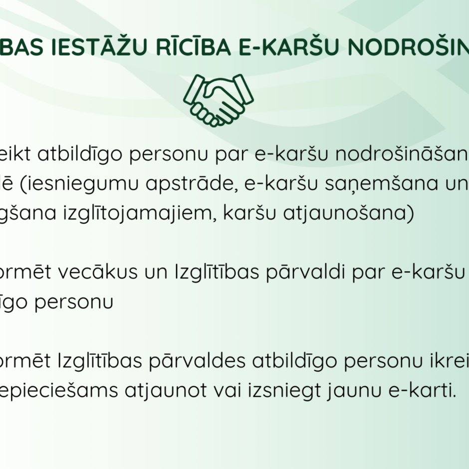 E-kartes lietošana