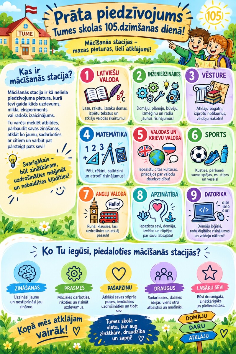 Krāsains izglītojošs plakāts 
